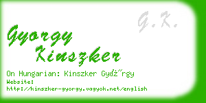gyorgy kinszker business card